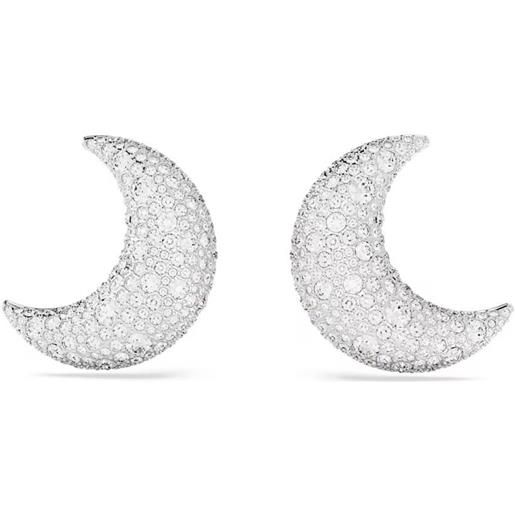 SWAROVSKI orecchini a clip luna, bianco, placcatura rodio, 5666158