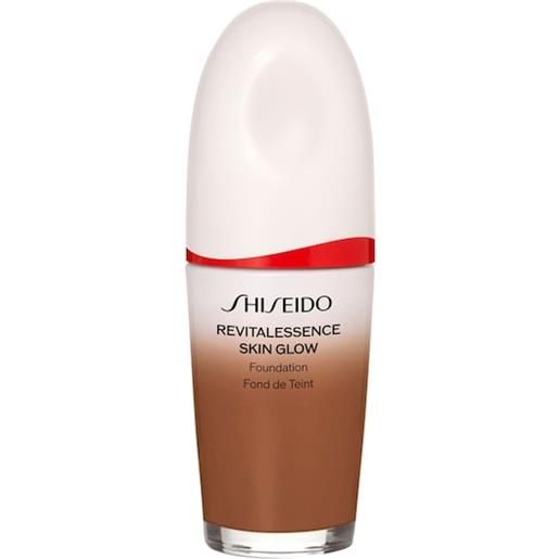 Shiseido face makeup foundation revitalessence skin glow foundation spf30 pa+++ 450 copper