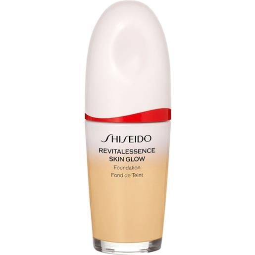 Shiseido face makeup foundation revitalessence skin glow foundation spf30 pa+++ 250 sand