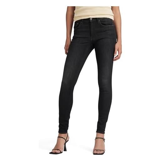 G-STAR RAW 3301 high skinny jeans, nero (worn in coal d05175-a634-b179), 30w / 32l donna