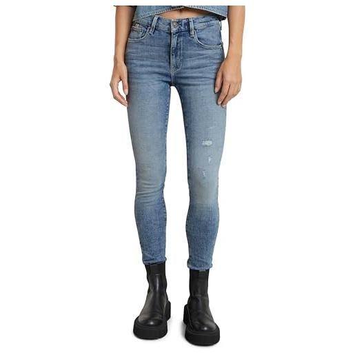 G-STAR RAW 3301 high skinny jeans, nero (worn in coal d05175-a634-b179), 30w / 28l donna