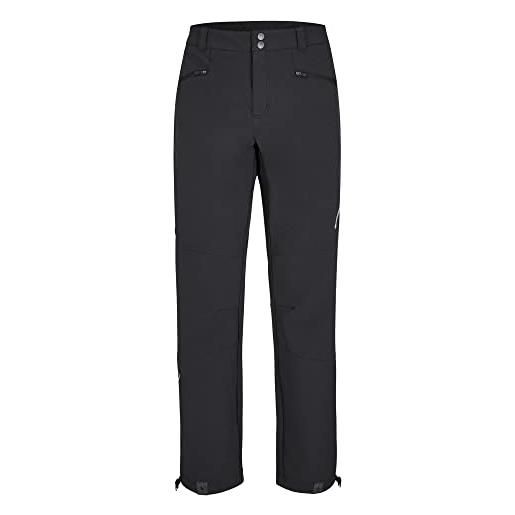 Ziener nerudo pantaloni softshell | sci tour, nordic, antivento, elastici, funzionali, nero, 48 uomo