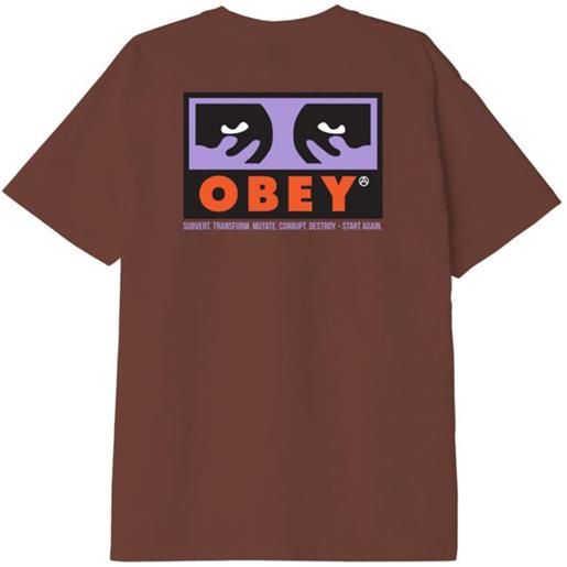 OBEY t-shirt subvert heavyweight uomo sepia