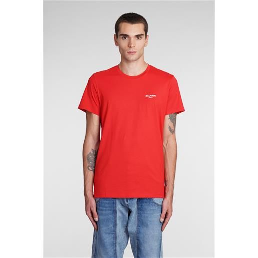Balmain t-shirt in cotone rosso
