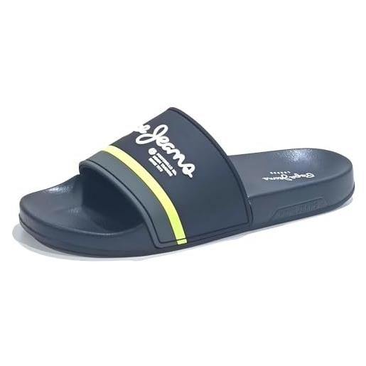 Pepe Jeans slider portobello m, sandali scorrevoli uomo, blu (blu marino), 41 eu