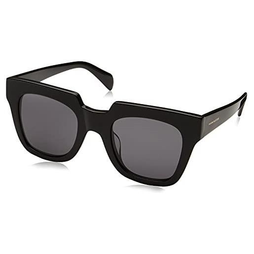 Hawkers row, occhiali da sole unisex - adulto, nero, taglia unica