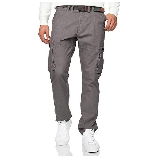 Indicode uomini analia cargo pants | pantaloni cargo in cotone con 6 tasche army m