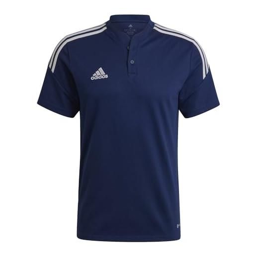 adidas uomo polo shirt (short sleeve) con22 polo, team navy blue 2/white, h44108, m