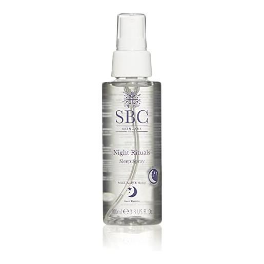 SBC Skincare night rituals sleep spray da 100 ml, spray calmante rilassante per cuscino con un lussuoso aroma che migliora il sonno