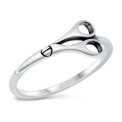 Joyara anello a forbice in argento sterling 925