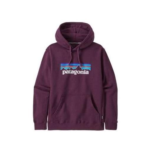 Patagonia m's p-6 logo uprisal hoody night plum felpa viola capp logo uomo