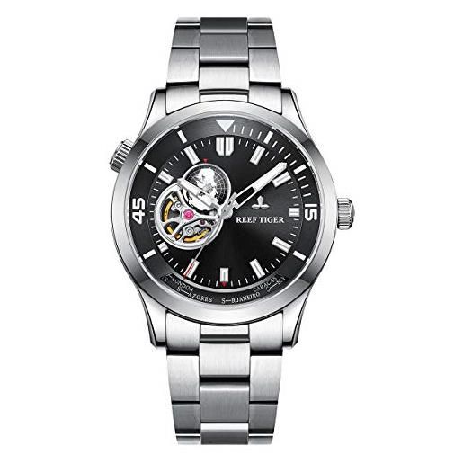 REEF TIGER orologio mondiale al automatico uomo con cinturino rga1693-2 (rga1693-2-yby)
