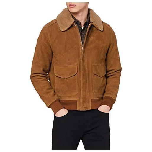 Schott NYC lc2410s giacca, beige (rust/brique rust/brique), xl uomo
