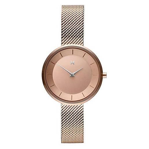Mvmt orologio analogico al quarzo da donna con cinturino in acciaio inossidabile color oro rosa - d-fb01-rgs