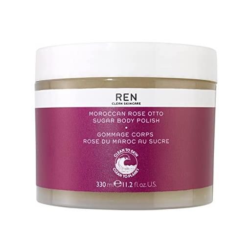 REN Clean Skincare ren marocchino rose otto zucchero corpo polacco, body scrub, 330 ml