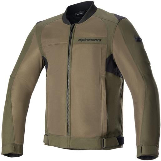 Alpinestars v2 air leather jacket verde l uomo