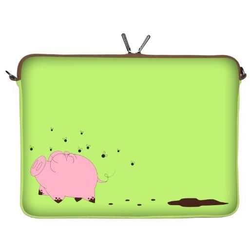 Digittrade ls158-13 happy piggy mac. Book sleeve laptop neopren case custodia portatile borsa involucro protettivo 33,8cm (13,3 pollice) verde