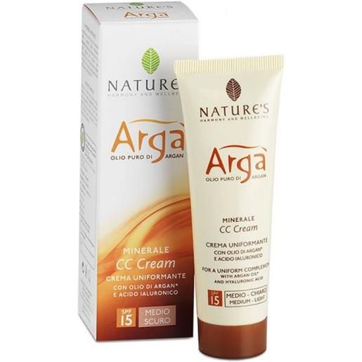 NATURE'S arga' minerale cc cream viso medio scura 50 ml