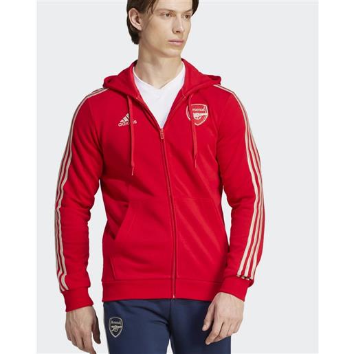 Arsenal fc adidas giacca sportiva felpa 2023 24 dna fz hd dna uomo rosso hz2070