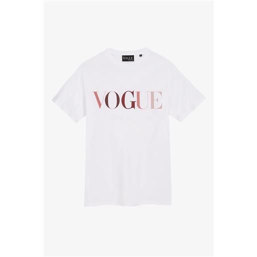 VOGUE Collection t-shirt vogue handcraft edition bianca con logo stampato colorato