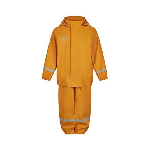 Color Kids rain set solid pu giacca impermeabile, giallo cadmio, 116 unisex-bambini e ragazzi