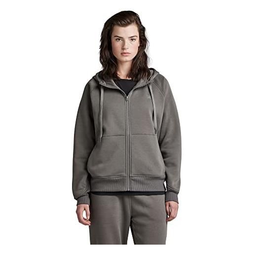 G-STAR RAW premium core 2.1 hooded zip thru sweater donna , grigio (granite d22727-c235-1468), m