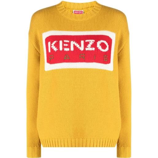 Kenzo maglione con logo - giallo