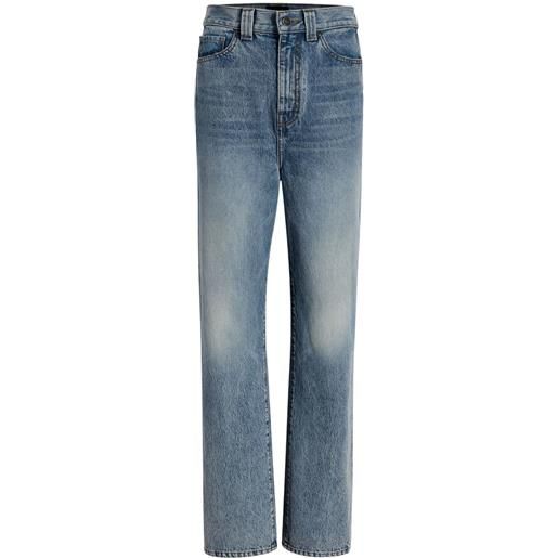 KHAITE jeans affusolati a vita alta - blu