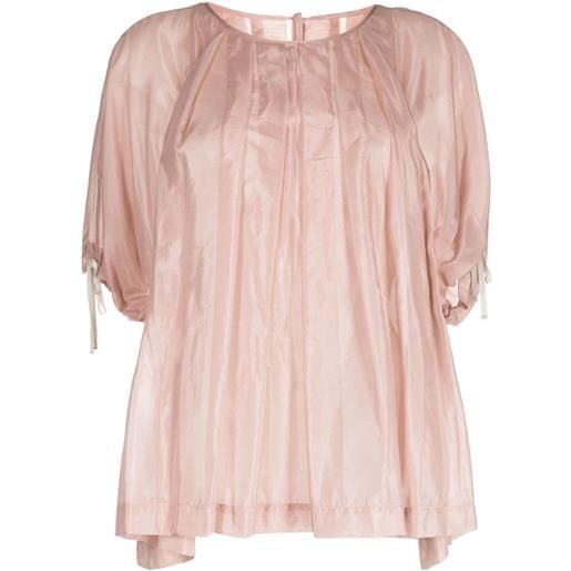 Shanshan Ruan blusa plissettata - rosa