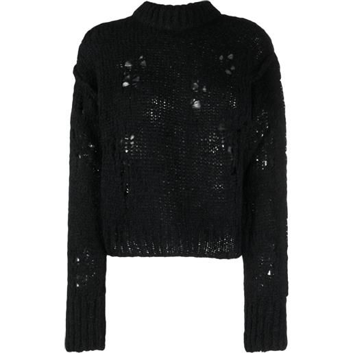 Thom Krom maglione con effetto vissuto - nero
