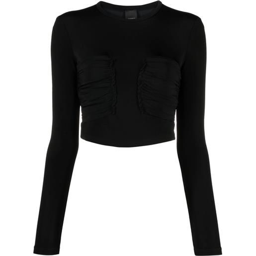 PINKO blusa trinity a maniche lunghe - nero