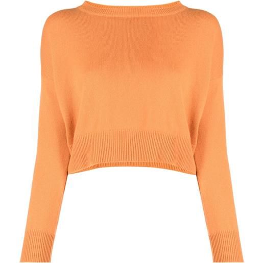 Teddy Cashmere maglione genova crop - arancione