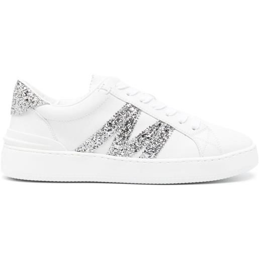 Moncler sneakers con dettaglio glitter - bianco