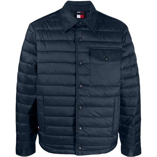 Tommy Hilfiger giacca-camicia con applicazione - blu