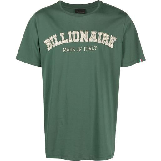Billionaire t-shirt con ricamo - verde