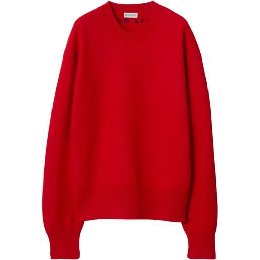 Burberry maglione girocollo - rosso