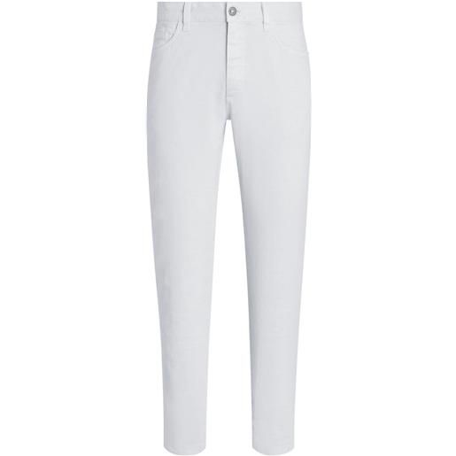 Zegna straight-leg linen-blend trousers - bianco