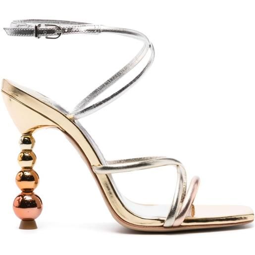 Sophia Webster sandali perla metallizzati 110mm - oro