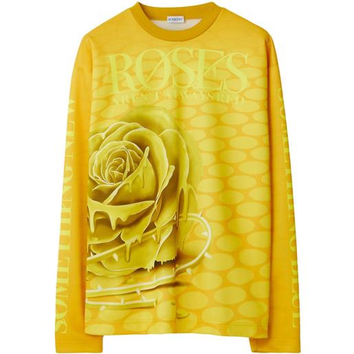 Burberry t-shirt con stampa - giallo