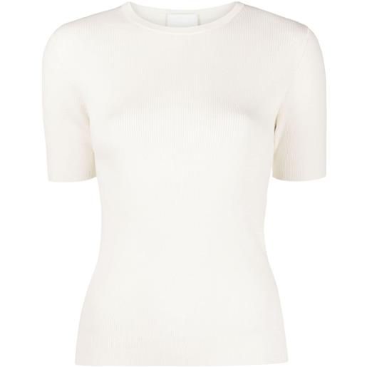Allude t-shirt a coste - bianco