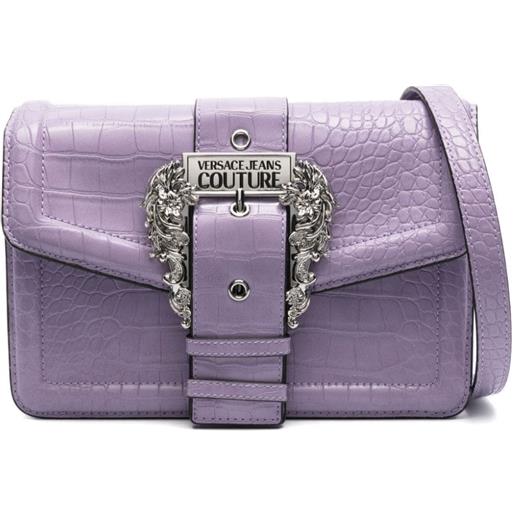 Versace Jeans Couture borsa a tracolla con fibbia barocca - viola