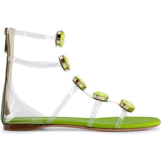 Giambattista Valli sandali con suola piatta diamond clash - verde
