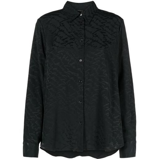 PINKO camicia con effetto jacquard - nero