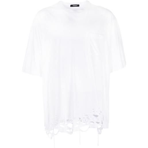 Undercover t-shirt con dettagli strappati - bianco