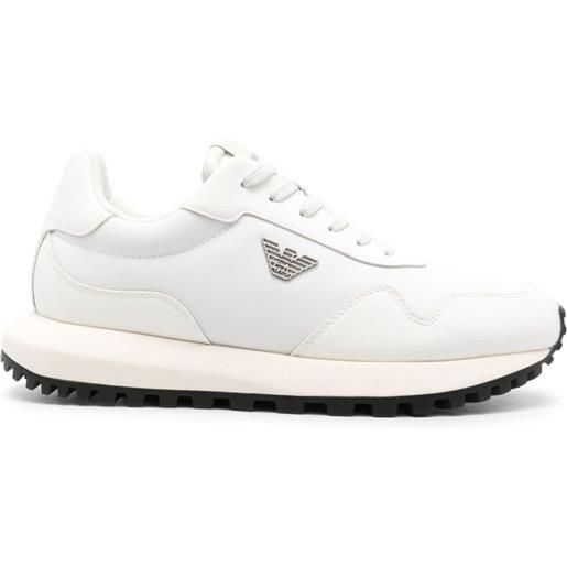 Emporio Armani sandali con placca logo - bianco