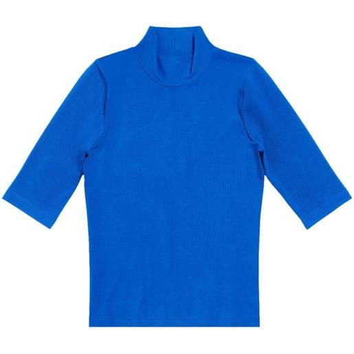 Balenciaga t-shirt con ricamo - blu