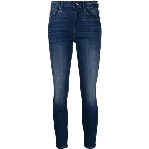 MOTHER jeans crop skinny - blu