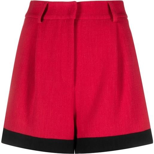 Moschino shorts corti con bordo a contrasto - rosso