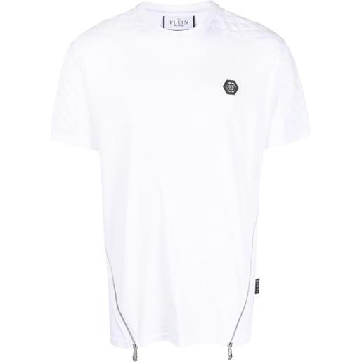 Philipp Plein t-shirt girocollo con applicazione - bianco