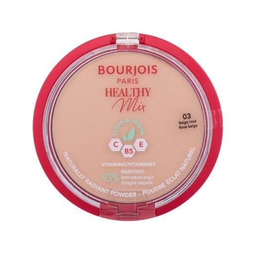 BOURJOIS Paris healthy mix clean & vegan naturally radiant powder polvere illuminante 10 g tonalità 03 rose beige